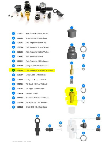 Piston pour regulator  - Field V3