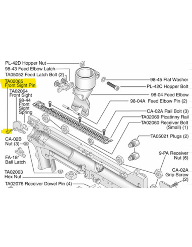 98 Platinium pin pour front Sight -11679