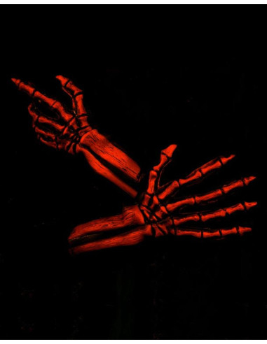 Gants Halloween Squelette Reactif UV...