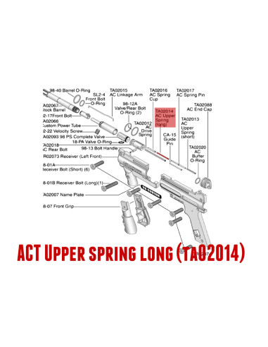 Tippmann 98 ACT upper spring long-11734
