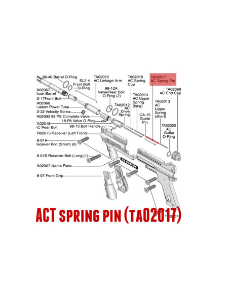 Tippmann 98 ACT spring pin...