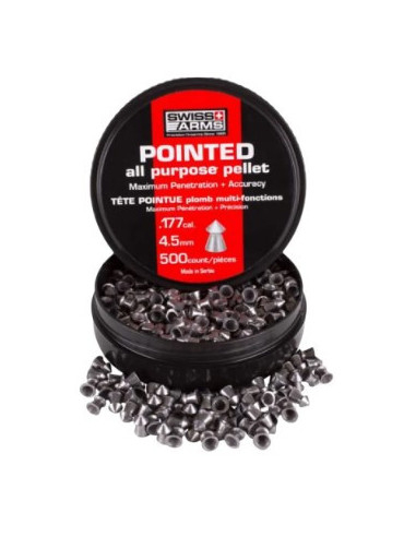Plombs 4.5 mm Tête pointue  -Swiss...