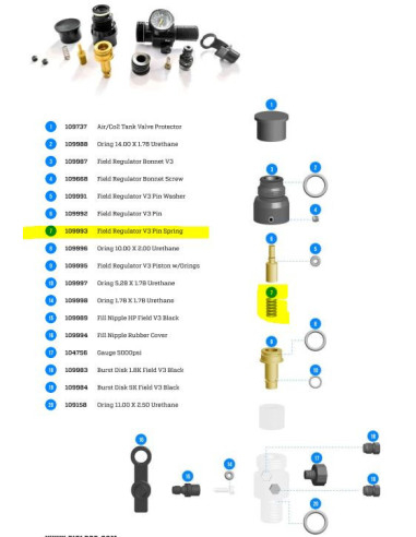 Ressort de Pin pour regulator  -...