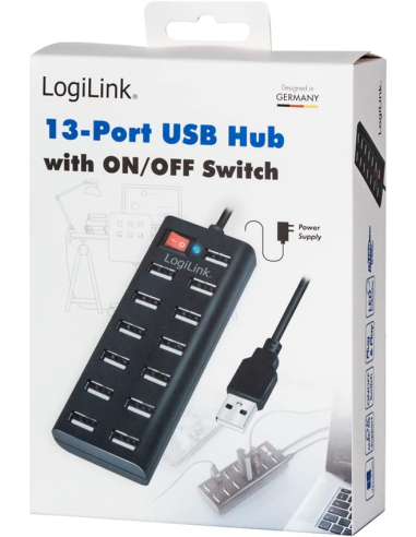Chargeur HUB USB Logilink 13 Slots +...