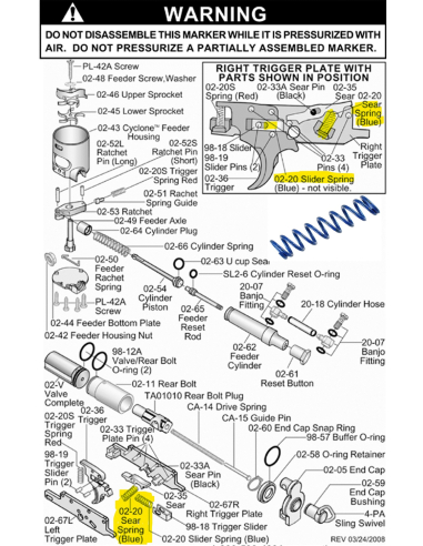 TIPPMANN A5 -FT50 sear spring blue...