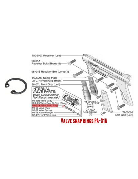 Valve snap ring Tippmann 98...