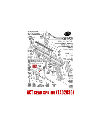 Tippmann 98 ACT et FT12 sear spring...