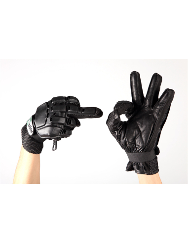 Gants DUKE + Coque noirs  taille S/M