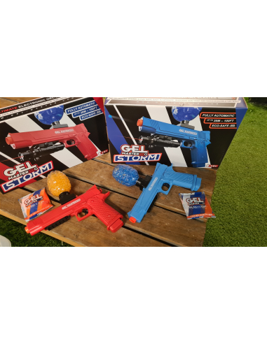 Pistolet GelMaster Storm Bleu - complet