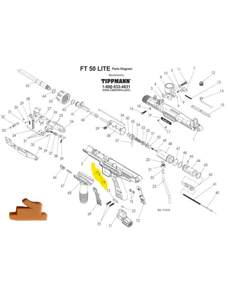 Tippmann FT50 Ball latch -...