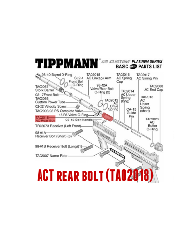 Tippmann 98 ACT rear bolt - 11690