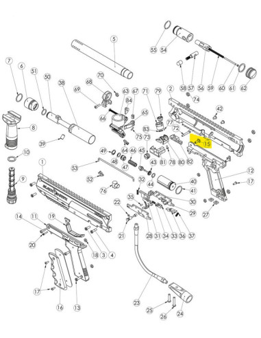 SW1 Frame retention Nut Stem - 15