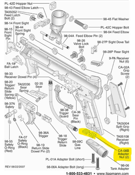 Adaptator nuts 10-32 Ca...