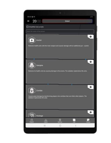 Tablette android avec Operator...