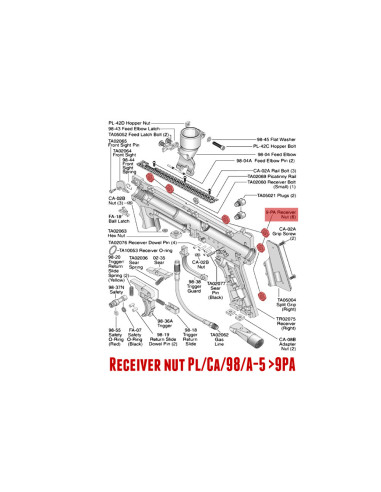Grip/Receiver nut Tippmann 98/A5...