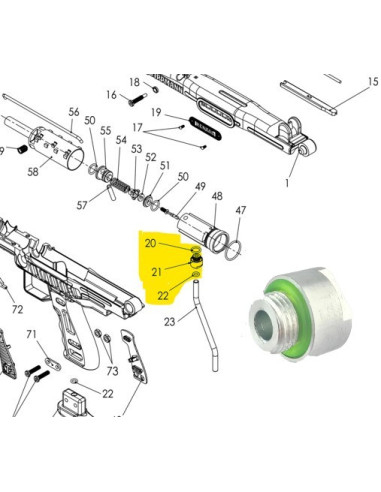 Tippmann FT12 FT50 - Connecteur Acier...