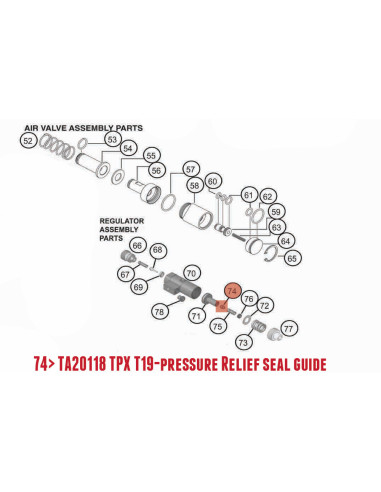 TPX T19-pressure Relief seal guide Comp