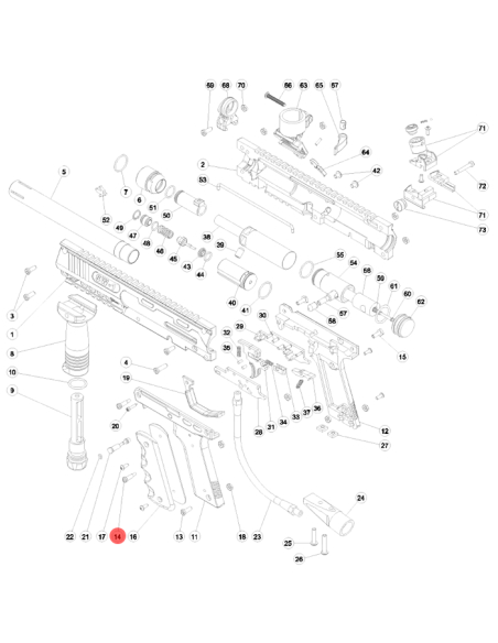 SW1 Frame retention Screw - 14