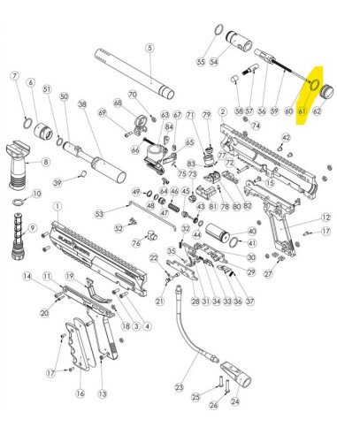 Joint Bumper Arriere - SW1 Valken  61