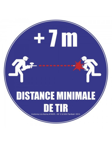 Panneau AFNOR NF  Distance de Tir