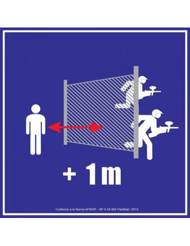 Panneau AFNOR NF  Distance Spectateur