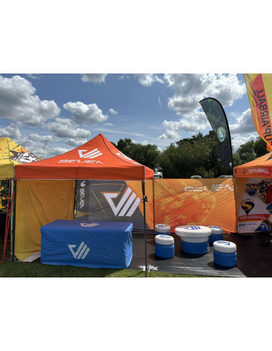 TENTE 3x3m SEVEN Orange+ Sac de...