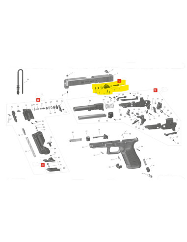Kit piston blowback Glock 17 Gen5 T4E...
