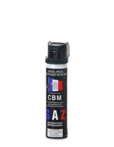Aérosol de défense Gaz CS Capot...